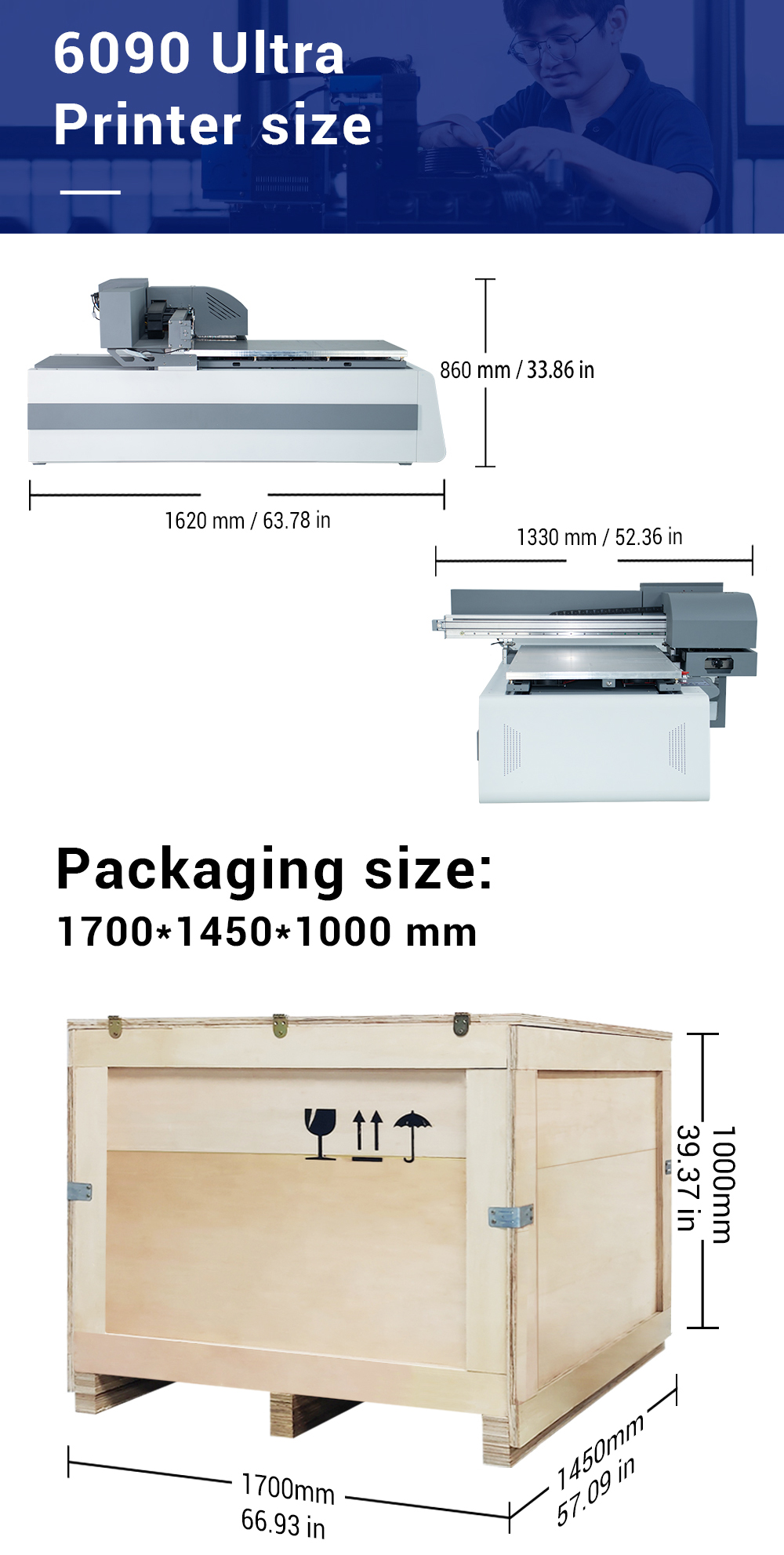 Refinecolor 6090 Ultra UV DTF Printer Bundle With 3 I3200 Printheads